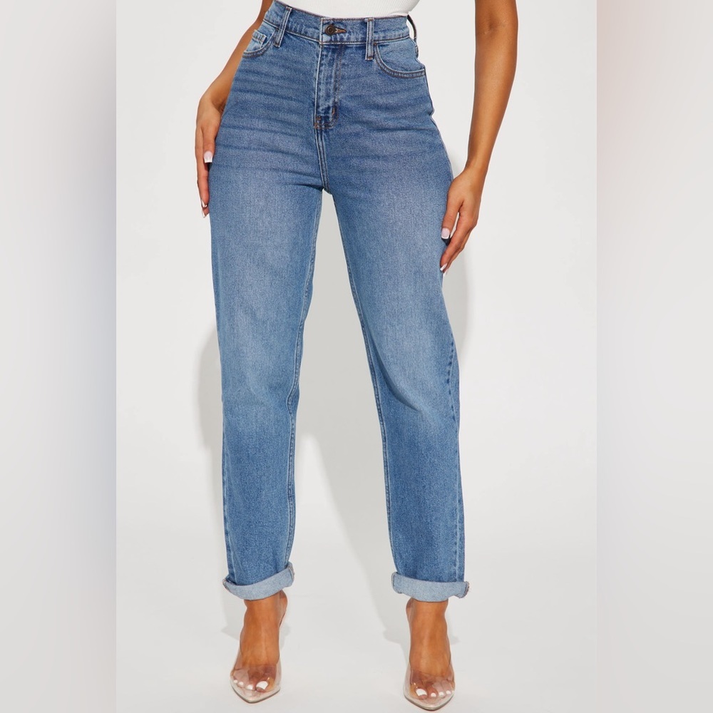 Fashion Nova Classic Blue High Rise Jeans